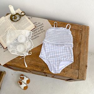 Engepapa recién <span class=keywords><strong>nacido</strong></span> 0-3 años de edad traje de baño a cuadros ropa infantil slingback bebé niñas traje de baño - Product Image 4