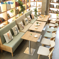 Meubles de café modernes sur mesure, tables et chaises en bois pour café, sièges confortables pour restaurant, ensembles de meubles de restaurant