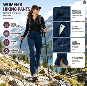 Saikai <span class=keywords><strong>Damen</strong></span> Hellgraue Wanderhose Wasserabweisend 4-Wege-<span class=keywords><strong>Stretch</strong></span> Outdoor-Hose Individuelles Logo OEM Großhandel Mengenrabatt - Product Image 1