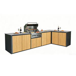 Outdoor L Shape Aluminum Alloy Kitchen Counter With Storage Grill Station For Outdoor Use - Product Image 1