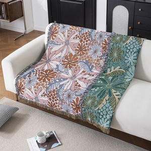 Nouvelle Couverture de Canapé Moderne en Tapisserie Jacquard Coton/Laine Anti-Boulochage Quatre Saisons Art Floral Tissé Personnalisé Élégant - Product Image 3