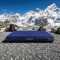 INTEX 64759 Queen-Size-Luftmatratze, hochwertig, weicher, beflockter Oberflächenschicht, tragbar, wasserdicht, leicht, für Camping