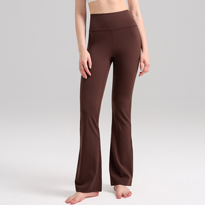 Pantalon évasé de yoga taille haute pantalon de yoga élastique à séchage rapide pour femme pantalon de fitness décontracté en plein air - Product Image 1