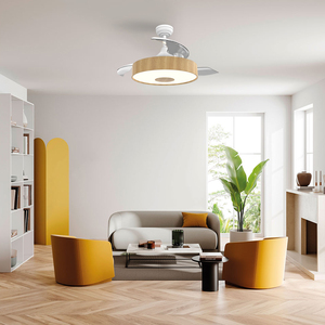 42 Inch Có Thể Thu Vào Quạt Trần 3 Vô Hình Abs Lưỡi Thông Minh Quạt Trần Điều Khiển Và Ánh Sáng Dimmer Chuyển Đổi - Product Image 3