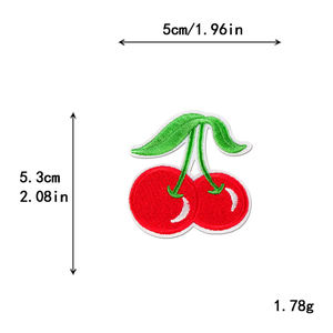 イチゴチェリーパイナップルスイカバナナレモンデザイン刺繍フルーツパッチ子供服 - Product Image 4