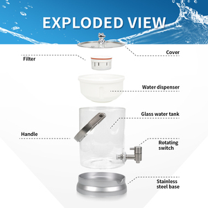 <span class=keywords><strong>Purificateur</strong></span> <span class=keywords><strong>d</strong></span>'<span class=keywords><strong>eau</strong></span> en verre OEM et ODM sous forme de pichet avec cartouche filtrante remplaçable pour la filtration de l'<span class=keywords><strong>eau</strong></span> - Product Image 4