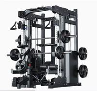 Máquina Smith Profesional Multifuncional, Rack de Sentadillas, Entrenador de Crossover con Cables, Equipo de Gimnasio en Casa
