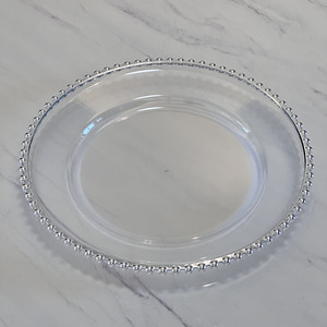 Assiette <span class=keywords><strong>de</strong></span> présentation dorée perlée en plastique <span class=keywords><strong>de</strong></span> 13 pouces pour mariages <span class=keywords><strong>de</strong></span> luxe, plat <span class=keywords><strong>de</strong></span> <span class=keywords><strong>service</strong></span> moderne en acrylique transparent, plat <span class=keywords><strong>de</strong></span> <span class=keywords><strong>service</strong></span> européen - Product Image 3