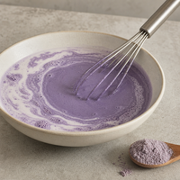 Poudre d'Ube, Poudre d'Igname Violette, Colorant Alimentaire Naturel Violet pour la Pâtisserie, la Crème Glacée, les Desserts et la Préparation de Boissons