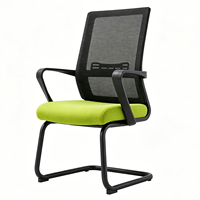 Chaise de bureau ergonomique moderne en maille, pivotante et réglable avec protection lombaire pour le travail sur ordinateur et les conférences