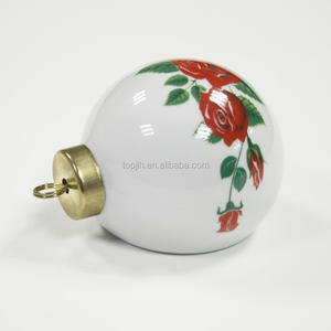 Topjlh 8cm Sublimación Bolas <span class=keywords><strong>de</strong></span> Navidad Adorno colgante <span class=keywords><strong>de</strong></span> Navidad Adorno <span class=keywords><strong>de</strong></span> cerámica con LOGOTIPO personalizado Decoraciones vintage <span class=keywords><strong>de</strong></span> porcelana - Product Image 6