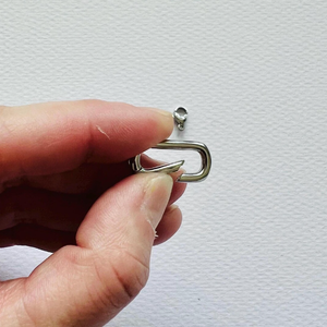 Chiusura in acciaio inox 316L abbinata <span class=keywords><strong>con</strong></span> <span class=keywords><strong>argento</strong></span> e rosso <span class=keywords><strong>corno</strong></span> italiano doppio pendente catenaccio supporta oro misto - Product Image 6