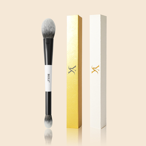 Brochas de Maquillaje Veganas de Doble Punta con Logotipo Personalizado para Base, Contorno, Rubor, Iluminador, Difuminado y Cejas - Product Image 1