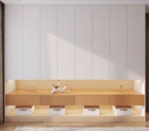 ตู้เสื้อผ้าไม้แบบแขวนสำหรับโรงแรมชุดเฟอร์นิเจอร์ห้องนอนกำหนดเอง - Product Image 4