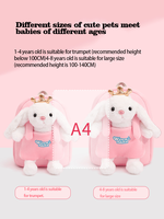 2022 nouveau bébé en peluche petit sac à dos amovible enfants poupée sac mignon cartable pour 2-5 ans élèves de maternelle