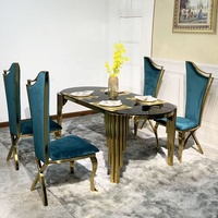 Table basse de luxe en acier inoxydable avec plateau en verre, mobilier moderne pour salon, bars, entrepôts, hôtels - Garantie 5 ans