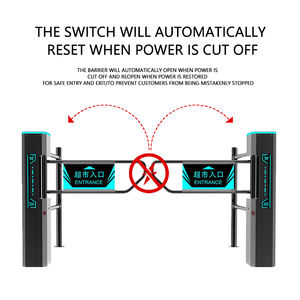 Best-seller mondial Contrôle automatique des entrées et sorties Porte battante Tourniquet de sécurité Porte automatique à sens unique pour supermarché - Product Image 2