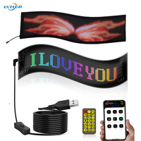 Affichage LED flexible IP65 avec alimentation USB, écran programmable adapté à la publicité intérieure/extérieure