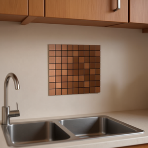 Adesivi per Piastrelle ILAN Autoadesivi 30x30cm, Mosaico Marrone per Decorazione Pareti Cucina - Product Image 3