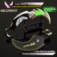 Nouvel arrivage de couteau à griffes en métal Valorante Crochet d'ombre fluorescent Modèle d'armure épaisse Ornements Personnage de film TV Noël