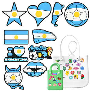 New Arrival Argentina <strong>Football</strong> Shoe <strong>Charms</strong> Wholesale New Pvc Designer Shoe Decoration Clog Inside Out Shoe <strong>Charms</strong> - Product Image 5