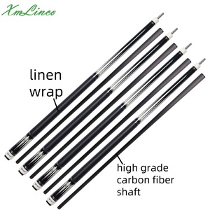Xmlinco Billard-Queue, 1/2 geteilt, Oberteil aus Karbonfaser, Leinen-Griffband, 12,5 mm Spitze, hochwertiger Aufkleber, 58 Zoll - Product Image 2