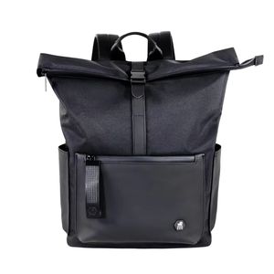 Mochila para Portátil de Cuero PU Impermeable de Diseño Simple y Lujoso con Logotipo Personalizado 2026, Mochila Enrollable Impermeable Personalizada 2 - Product Image 2