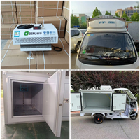 Unit Pendingin Reefer Bertenaga Baterai Listrik 12V 24V Inverter Kompresor Senyap untuk Pengiriman Jarak Dekat (Last Mile Delivery) di Mobil Van Kargo