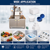 Machine de scellage semi-automatique DEEPACK pour boîtes en polystyrène, équipement d'emballage pour la chaîne du froid destiné à la livraison alimentaire