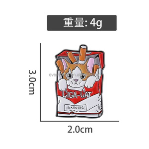 เข็มกลัดโลหะรูปลูกแมวสีส้มสไตล์เกาหลีน่ารักสำหรับวันคริสต์มาสวันฮาโลวีน - Product Image 5