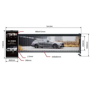 Car Barrier Gate Remote Controlled Parking Double Sided Airborne Advertising Rising Gate Barriers