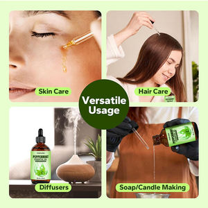 Huile de menthe pour diffusion à la vapeur, adaptée au massage de la peau, à l'aromathérapie, au soulagement des douleurs musculaires, aux soins capillaires, multi-usages - Product Image 6