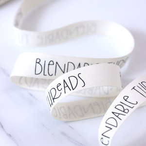 Cinta de espiga de algodón 100% personalizada con nombre de marca impreso, de 10-38 mm de ancho, rollo de doble cara para embalaje de regalos y textiles del hogar - Product Image 4