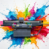 Impresora UV Plana Digital de Inyección de Tinta ATUE 1313 Tamaño A1 Multicolor para Etiquetas de Golf/Tazas/Botellas, Metal, Cuero, Madera, Diseños Personalizados