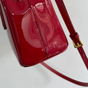 Bolso de Mano de Cuero Rojo Charol de Alta Calidad y Lujo 2025, Bolsos de Mano de Lujo para Mujer, Bolso Cruzado de Moda - Product Image 3