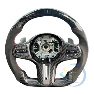 Volante Deportivo Personalizado Serie <span class=keywords><strong>G</strong></span> con Calefacción, LED y Fibra de Carbono para BMW G20 330i X3 G01 540i G30 M550i X5 G05 G80 M3 G82 M4 M240i G42 Lci - Product Image 3