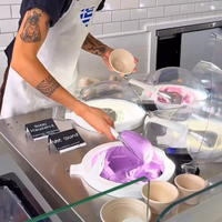 Máquina de Helados Miles Top Churn, Certificación NSF, Capacidad de 48L/H, Acero Inoxidable 304, Equipo de Hostelería Comercial, Fácil de Operar, Buena Calidad