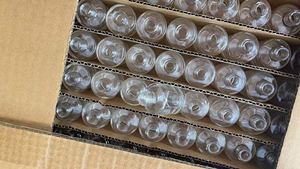 8ml Mini Empty Clear Round Car <b>Perfume</b> Glass <b>Bottle</b> With Square Black Wood Hanging Cap for Car Diffuser With String - Product Image 3