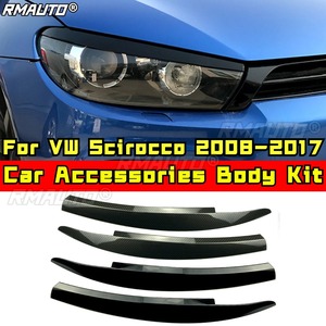 ชุดแต่งไฟหน้ารถยนต์ สำหรับ VW Scirocco ปี 2008-2017  ฝาครอบไฟหน้า  ตกแต่งไฟหน้า  อุปกรณ์ตกแต่งรถยนต์ - Product Image 1
