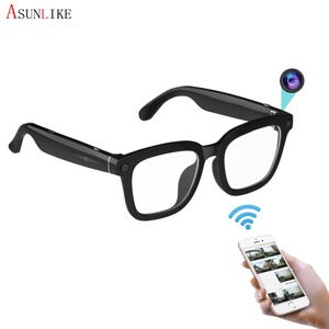 Asunlike <b>Smart</b> Glasses V03 With <b>Camera</b> <b>WiFi</b> Bluetooth App Control 32GB Internal Storage Black Sunglasses - Product Image 2