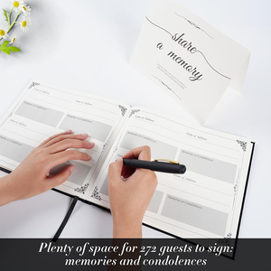 Álbum de visitas personalizado para funeral, libro de registro de recuerdos de la celebración de la vida, cuaderno de mensajes firmados, árbol genealógico familiar - Product Image 2