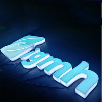 Letras LED Acrílicas Personalizadas con Iluminación Frontal y Lateral para Letreros de Tiendas en Exteriores, Letrero con Nombre de Tienda