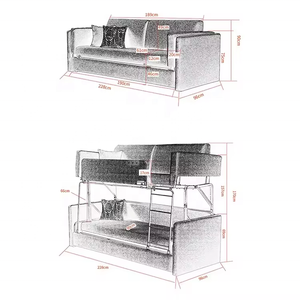 2024 Design moderne bonne qualité <span class=keywords><strong>canapé</strong></span> sectionnel avec lit <span class=keywords><strong>canapé</strong></span>-lit chambre <span class=keywords><strong>matelas</strong></span> <span class=keywords><strong>canapé</strong></span>-lit - Product Image 6