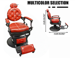 Sillón de <span class=keywords><strong>Barber</strong></span>ía Vintage con Altura Ajustable, Mueble de Salón Reclinable con Bomba Hidráulica para <span class=keywords><strong>Barber</strong></span>ía, Dormitorio, Hotel, Hecho de Acero - Product Image 4