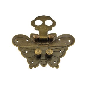 Boucle papillon en cuivre, style chinois antique, quincaillerie de verrouillage pour meubles, taille du trou 25 mm, personnalisable, multiplateforme - Product Image 2