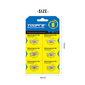 Toopro-<span class=keywords><strong>Cadena</strong></span> de acero de enlace rápido para bicicleta, 6-7-8/9/<span class=keywords><strong>10</strong></span>/11/12 <span class=keywords><strong>velocidades</strong></span>, 6 pares de eslabones faltantes para <span class=keywords><strong>SHIMANO</strong></span>, piezas plateadas para bicicleta - Product Image 5