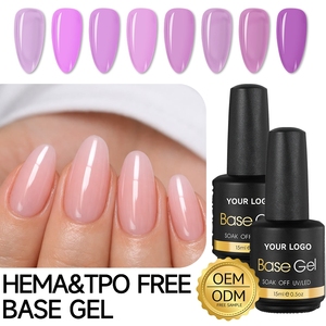 Best-seller - Gel de base super résistant 15 ml - Adhérence longue durée - Gel OEM ODM - Impression personnalisée du logo - Art des ongles - Product Image 1