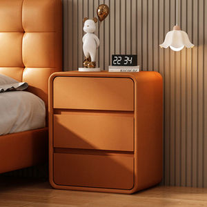 Mesita <span class=keywords><strong>de</strong></span> <span class=keywords><strong>Noche</strong></span> Nórdica <span class=keywords><strong>de</strong></span> Madera, Estilo Moderno, Color Blanco, Sencilla y Cálida, con 3 Cajones, Carga Inalámbrica, Exquisita, para Dormitorio Pequeño - Product Image 2