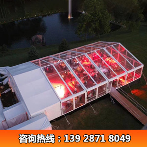 Carpa modular de acero para bodas con techo de PVC transparente para eventos y fiestas al aire libre - Product Image 5