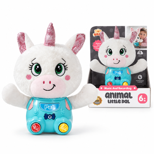 Nouveauté EPT : Peluche musicale licorne pour bébé avec enregistrement sonore, lumière et son activé par le mouvement, pour les nourrissons de 6 <span class=keywords><strong>mois</strong></span> et plus - Product Image 1